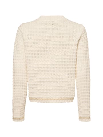 Rich & Royal Strickjacke in weiß gold - 0001