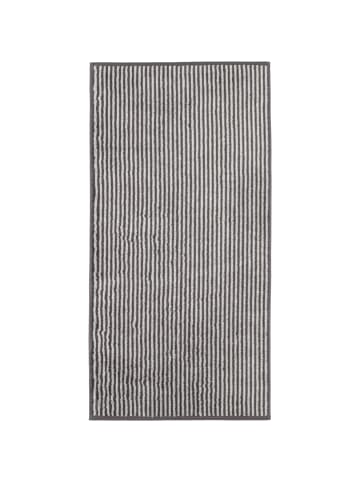 Cawö Cawö Handtücher Two-Tone Stripes 480 basalt - 73 in basalt - 73