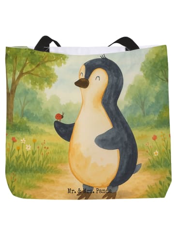 Mr. & Mrs. Panda Shopper Pinguin Marienkäfer Design ohne Spruch in Weiß