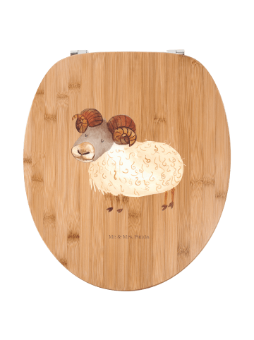 Mr. & Mrs. Panda Motiv WC Sitz Sternzeichen Widder ohne Spruch in Braun