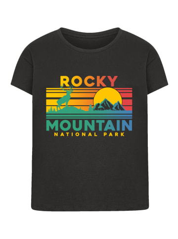 F4NT4STIC Box Tee US National Parks Rocky Mountain Sunset in schwarz