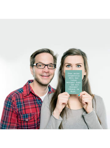 Mr. & Mrs. Panda Postkarte Spruch Zahnärztin Dank mit Spruch in Meeresbrise