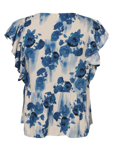 Y.A.S Bluse YASBloom in beige blau