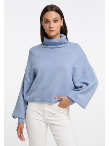 RISA Strick Rollkragenpullover in Blau