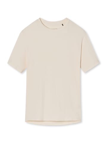 Schiesser Schlafanzug Shirt kurzarm Mix & Relax Organic Cotton in Creme