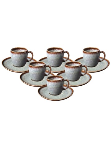 like. by Villeroy & Boch 6er Set Kaffeetassen mit Untertassen Lave 190 ml in Beige