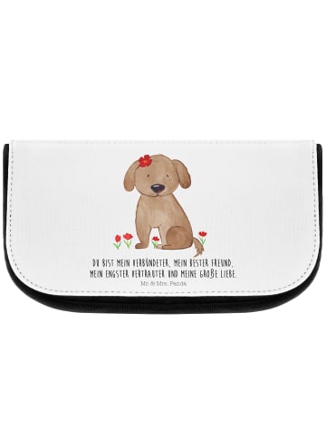 Mr. & Mrs. Panda Kulturbeutel Hund Dame mit Spruch in Weiß