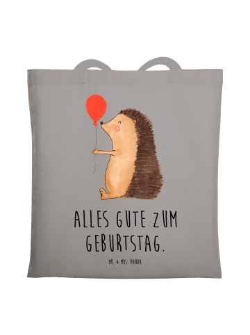 Mr. & Mrs. Panda Tasche Igel Luftballon mit Spruch in Light Grey