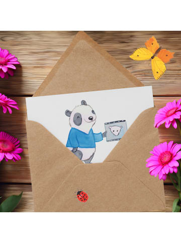 Mr. & Mrs. Panda Klappkarte Kieferorthopäde Leidenschaft mit Spruch in Weiß