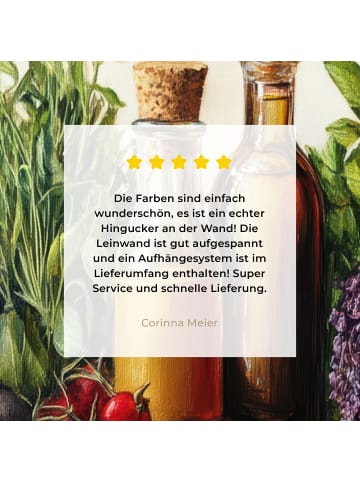 MuchoWow Leinwand bilder Kräutertisch (BxH)