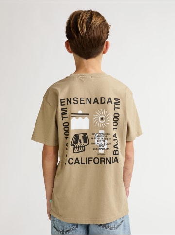 Petrol Industries T-Shirt mit Grafik-Rückenprint Sombrero in Braun