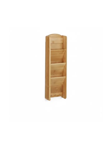 relaxdays Schlüsselbrett in Natur - (B)15 x (H)49,5 x (T)7,5 cm
