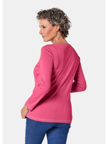 GOLDNER Kurzgröße:  Shirt Basic T-Shirt aus reiner Baumwolle in kamelie