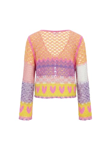 ebeeza Women Cardigan in Pink Multicolor