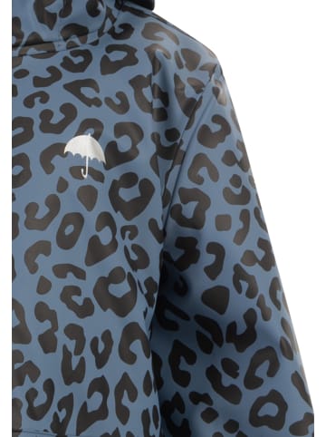 Schmuddelwedda Mädchen Regenmantel in Blau Grau Schwarz Leo