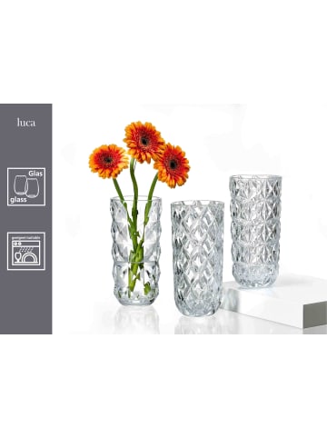 Ritzenhoff & Breker 4er Set Vasen Luca in 19,5 cm in transparent