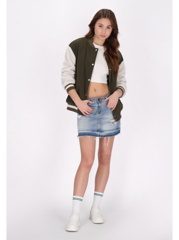 myMo Women Jacket in Green Olive Darksand