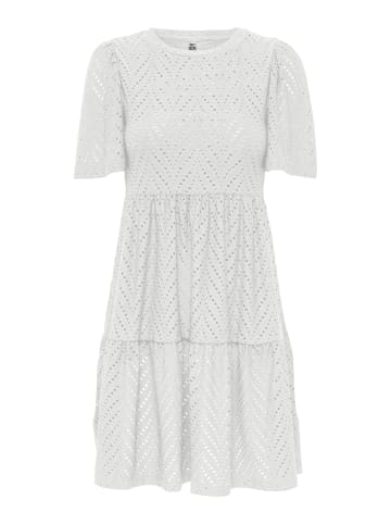 JACQUELINE de YONG Kleid mit Lochstickerei JDYCARLA in Weiß