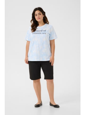 KAFFE curve T-shirt KCroxi Loose fit in Light blue tie dye look