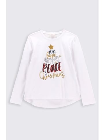 Coccodrillo T-Shirt mit langen Ärmeln in weiß