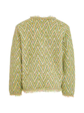 NALLY Damen Strickjacke in Grün Mehrfarbig