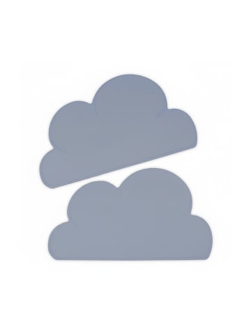 relaxdays 2 x Platzdeckchen "Wolke" in Dunkelgrau - (B)47,5 x (T)26,5 cm