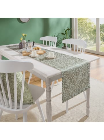 Erwin Müller Jacquard, Baumwollmischung, Gewebt Tischläufer Malaga in taupe