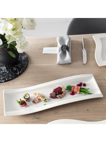Villeroy & Boch 4er Set Antipastiteller NewWave in Weiß 42 x 15 cm in weiß