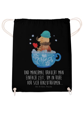 Mr. & Mrs. Panda Jutebeutel Nachtfalter Schaumbad mit Spruch in Schwarz