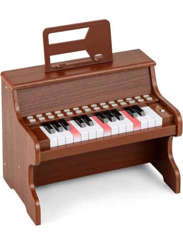 COSTWAY 25 Tasten Keyboard Kinder ab 3 Jahren in Braun
