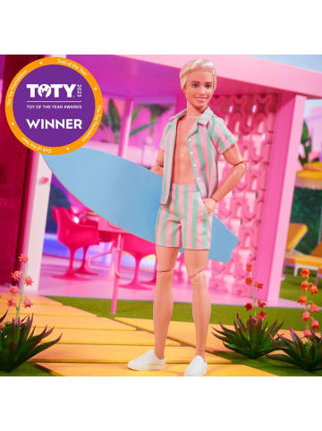 Mattel Barbie THE Movie Puppe Ken Surfbrett Turnschuhen beweglich blond 3+ HPJ97