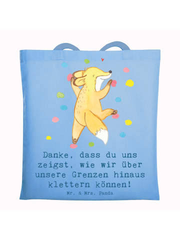 Mr. & Mrs. Panda Tragetasche Klettern Trainerin Dankeschön mit S... in Sky Blue