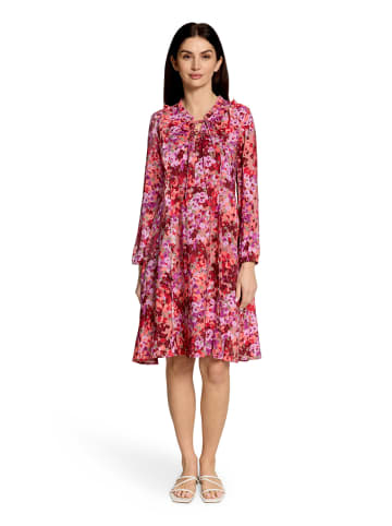 CARTOON Volantkleid mit Rüschen in Violett/Rot
