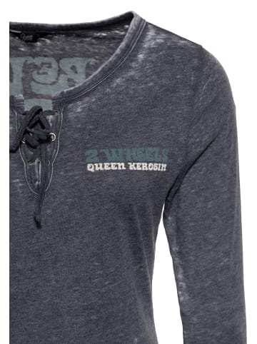 Queen Kerosin Queen Kerosin Longsleeve Forever 2 Wheels in grau