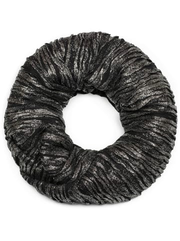 styleBREAKER Loop Schal in Schwarz / Silber