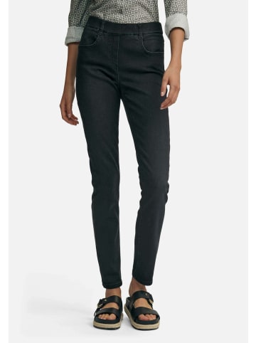 PETER HAHN Schlupf-Jeans cotton in schwarz denim