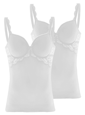 Nina von C. 2er Pack Spacer BH Hemd in Weiss Weiss