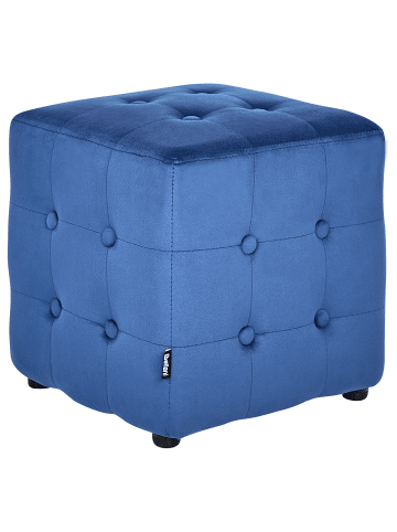 Beliani Pouf WISCONSIN in Blau - (W) 36 x (H) 39 x (L) 36 cm
