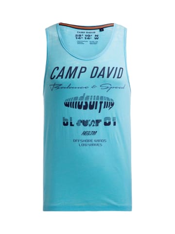 CAMP DAVID Tank-Top 'Windsurfing' in hellblau