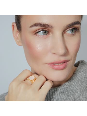 Luxenter Ring Anleh mit 18 Karat  verstellbar Gold-Anleh gold