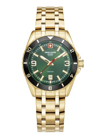 Swiss Alpine Military by Grovana Analoguhr für Herren in gold