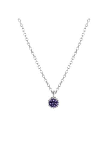 Lucardi 925 Silber Halsketten "Monat Februar"