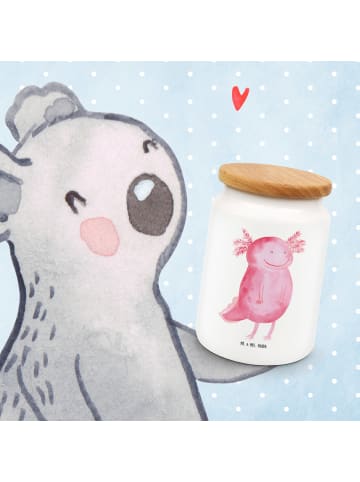Mr. & Mrs. Panda behälter Axolotl Glücklich ohne Spruch in Weiß