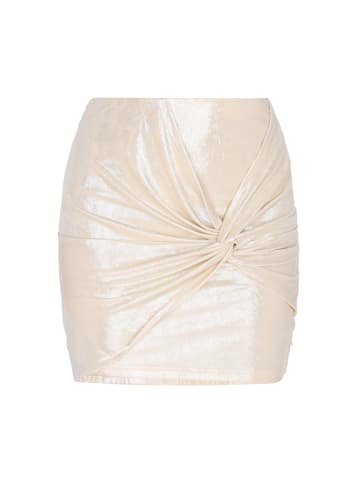 faina Women Skirt in cream metallic