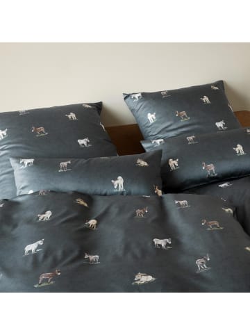 Elegante Bettwäsche Donkey dunkelblau in dunkelblau