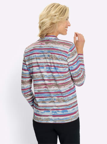 Sieh an! Langarm-Shirt in erika-taupe-geringelt