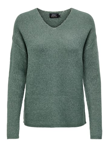 ONLY V-Pullover 'Camilla' in Grün