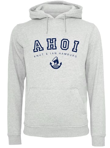 F4NT4STIC Hoodie Ahoi Knut & Jan Hamburg in grau meliert