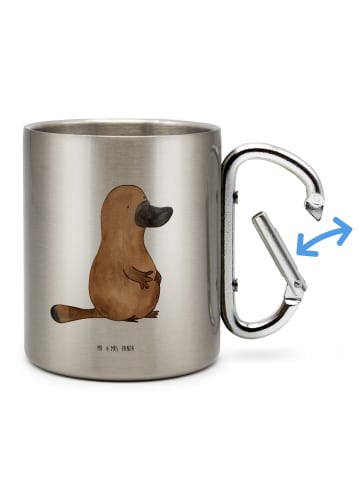 Mr. & Mrs. Panda Becher Schnabeltier Mut ohne Spruch in Silber