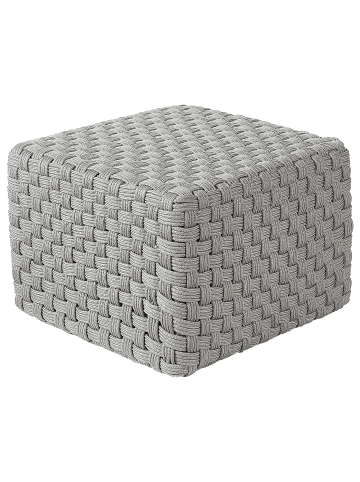 Beliani Pouf NALLI in Grau - (W) 50 x (H) 35 x (L) 50 cm